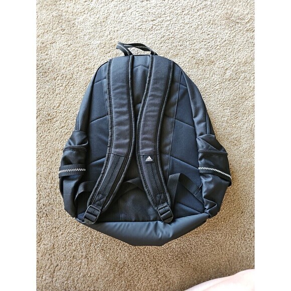 ADIDAS CITY ICON Unisex OSFA 17" Backpack Laptop Black WHITE WIPE CLEAN $60 NWT - Picture 7 of 7